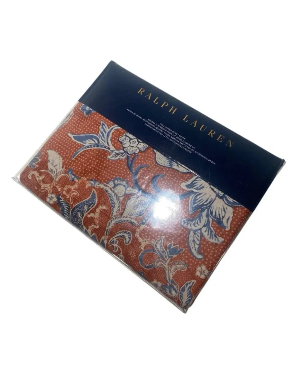 Ralph Lauren Mirabelle Duvet Cover In Orange, Size Full/Queen 92x96, BRAND NEW